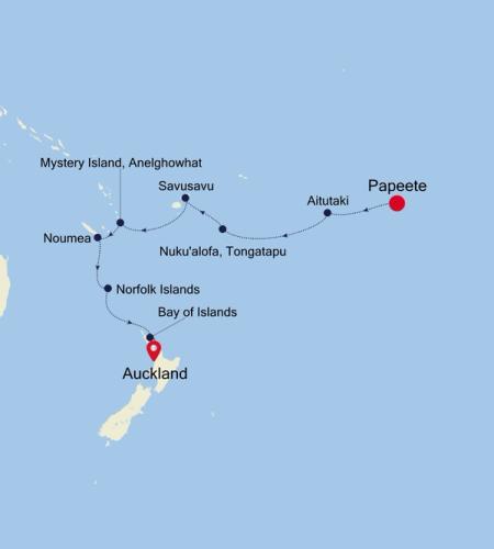 Papeete (Tahiti) nach Auckland