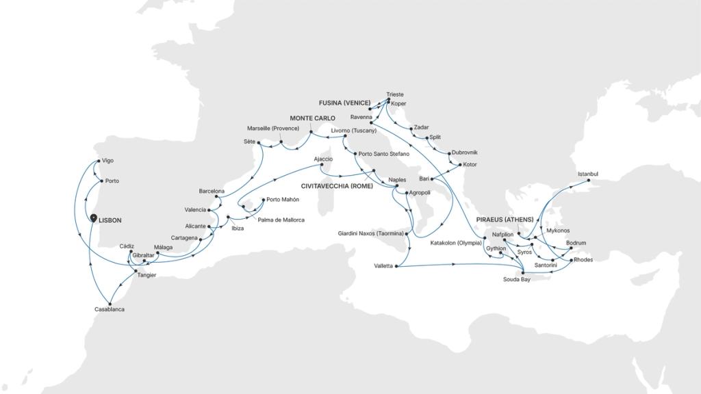 Map of the voyage
