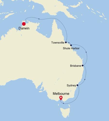 Darwin to Melbourne