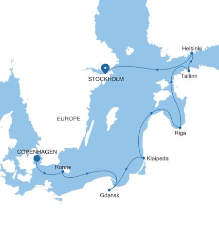Copenhagen nach Stockholm