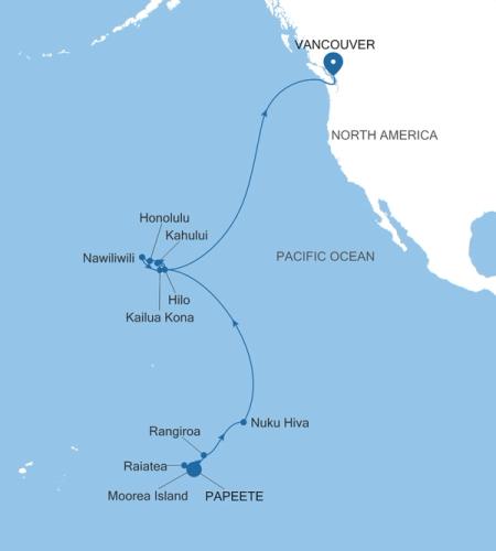 Papeete (Tahiti) to Vancouver