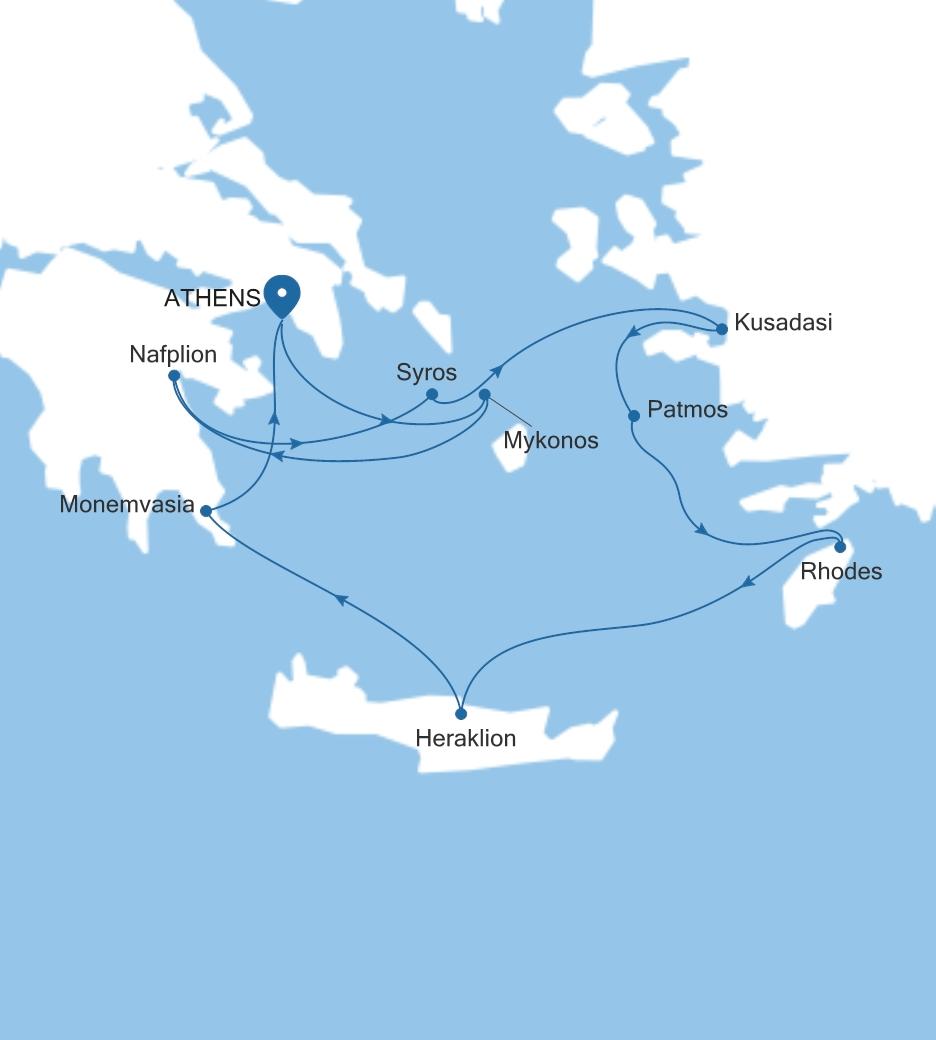 ATHENS (PIRAEUS) TO ATHENS (PIRAEUS)