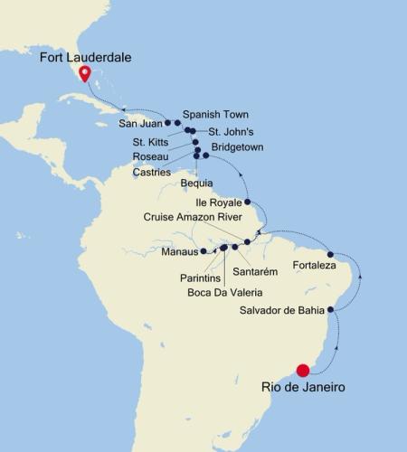  Caribbean Adventure - San Juan to Manaus - Cruise Overview