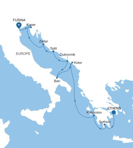 Athens (Piraeus) à Fusina (Venice)