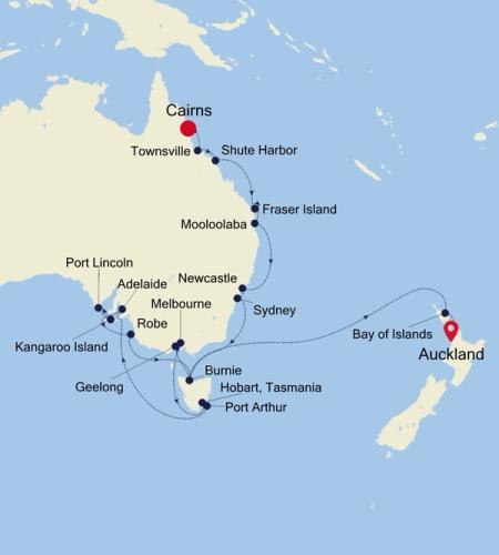 Cairns to Auckland
