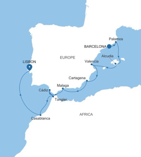 Barcelona a Lisbon