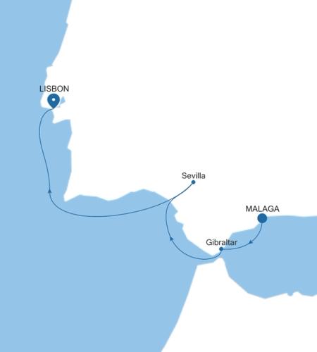 Malaga (Costa del Sol) à Lisbon