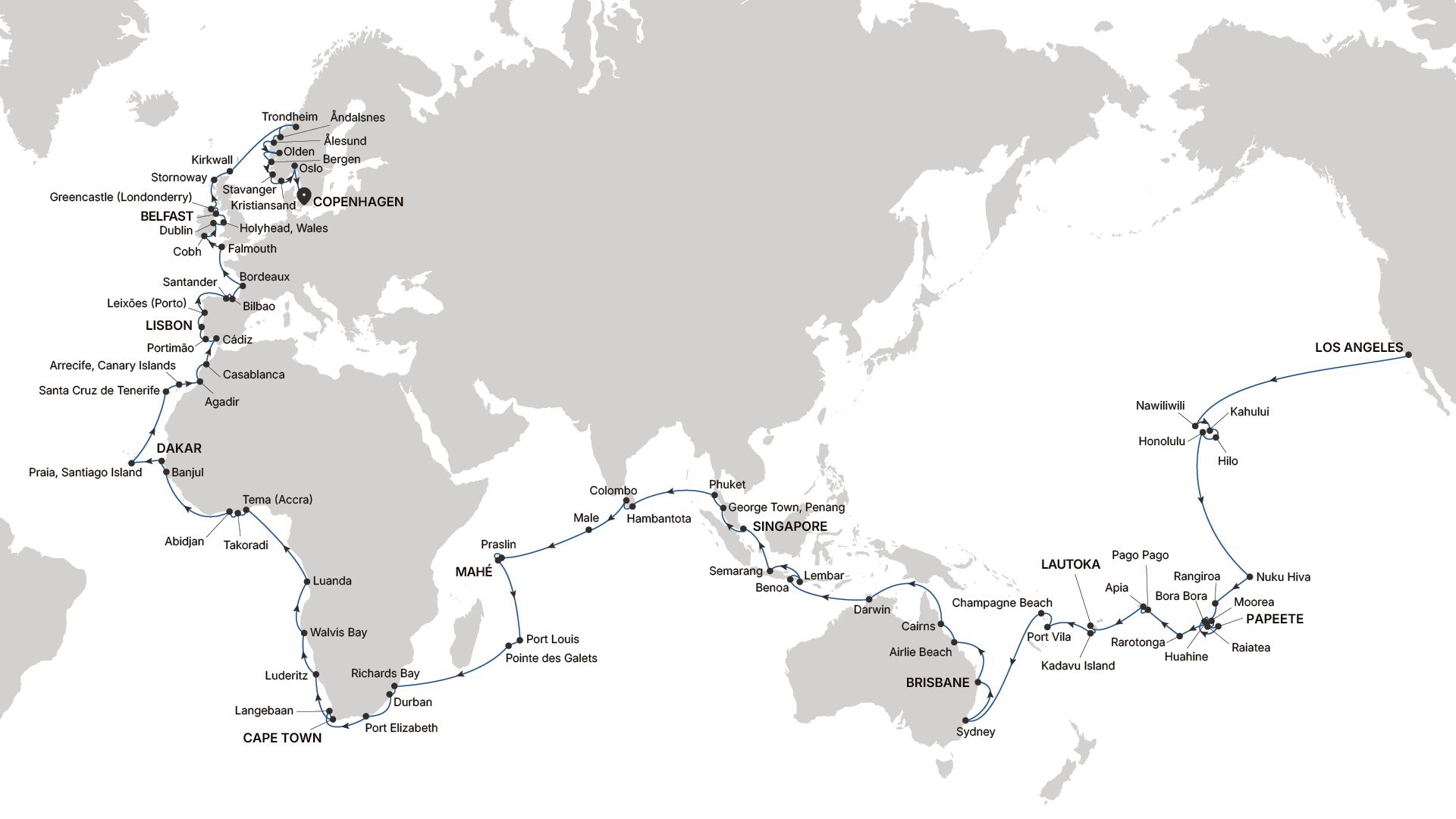 The Three Oceans – World Cruise 2027 | Silversea