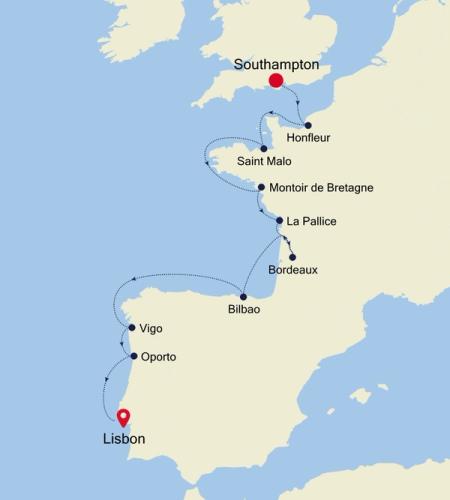 Southampton to Lisbon