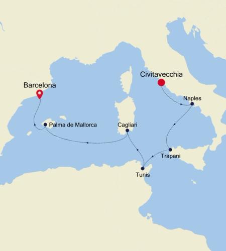 Civitavecchia (Rome) to Barcelona