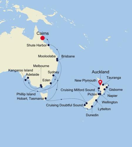 Cairns to Auckland