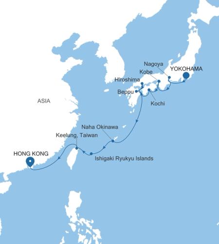 Yokohama (Tokyo) to Hong Kong