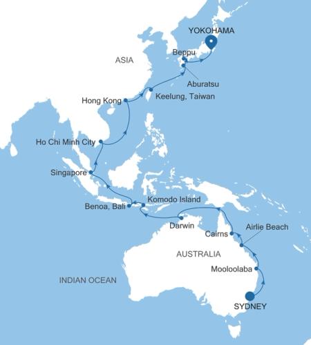 Sydney a Yokohama (Tokyo)