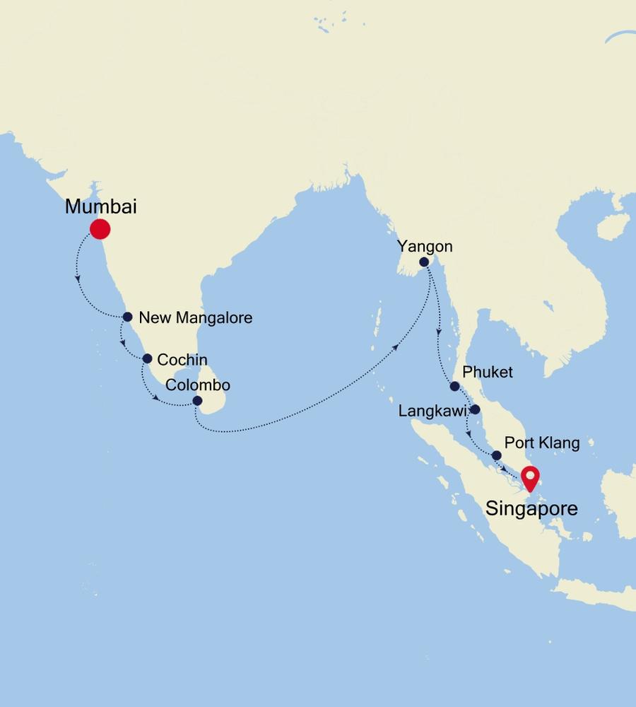 Cruise from Mumbai to Singapore WH241204018 Silversea