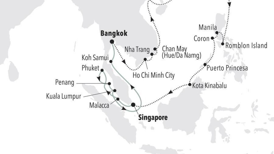 Singapore nach Bangkok (Laem Chabang) 