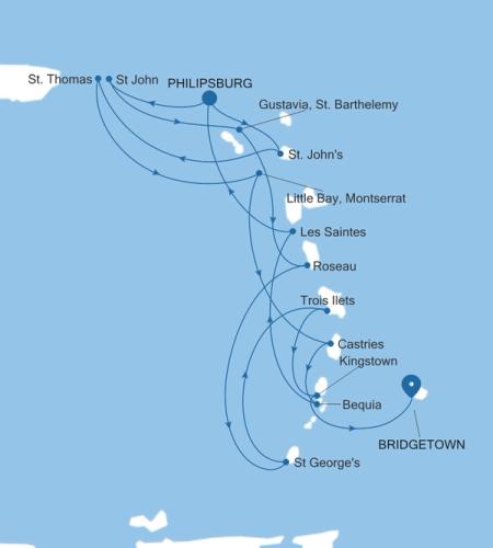 Philipsburg, St. Maarten a Bridgetown