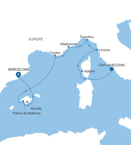 Civitavecchia (Rome) a Barcelona
