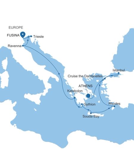 Athens (Piraeus) to Fusina (Venice)