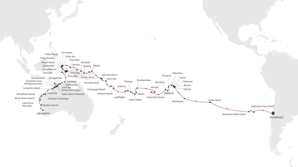 Map of the voyage