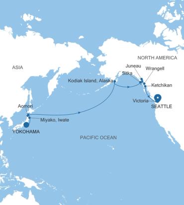 Yokohama (Tokyo) à Seattle (Washington)