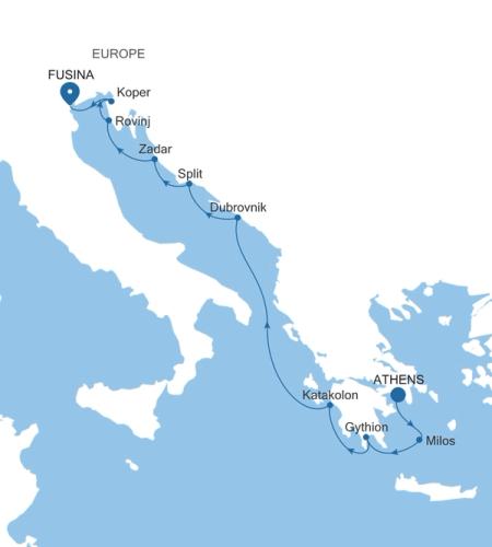 Athens (Piraeus) to Fusina (Venice)