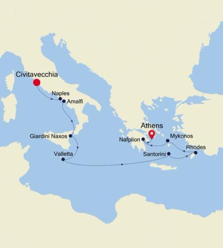 Civitavecchia (Rome) nach Athens (Piraeus)