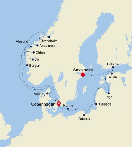 Stockholm a Copenhagen