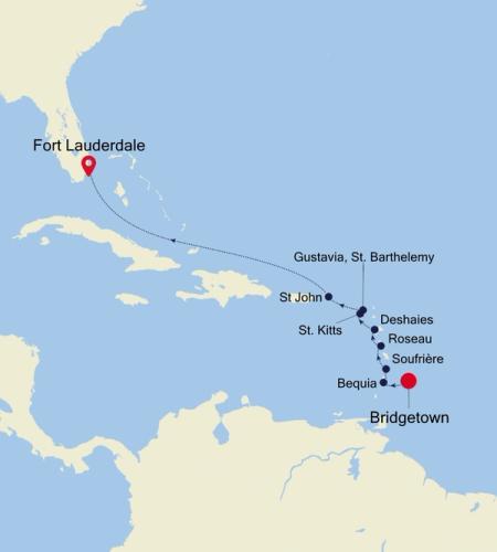 Bridgetown to Fort Lauderdale, Florida