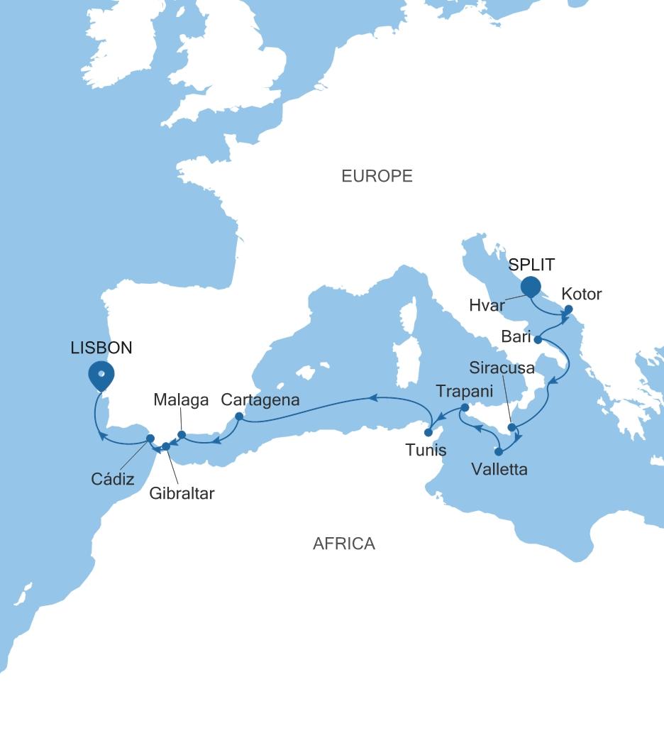 SPLIT TO LISBON