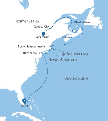 Montreal to Miami, FL