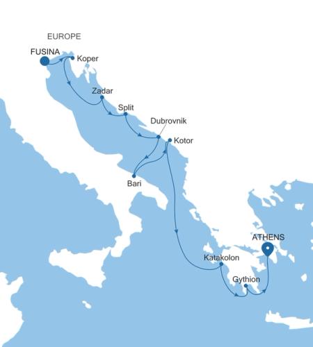Fusina (Venice) à Athens (Piraeus)
