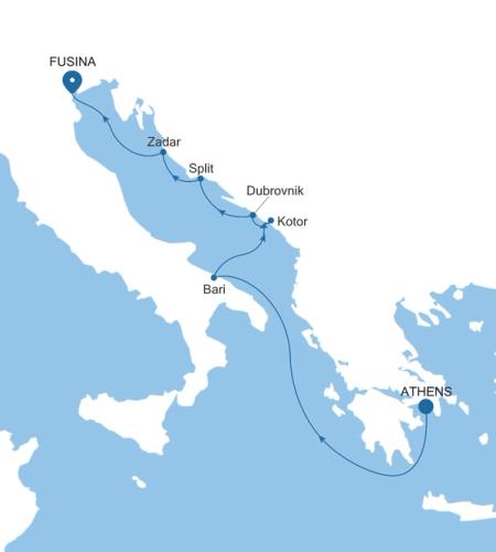 Athens (Piraeus) a Fusina (Venice)