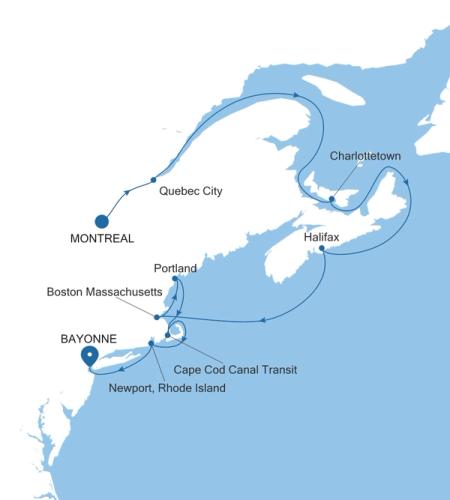 Montreal to Bayonne, New Jersey