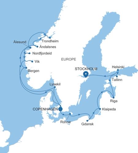 Copenhagen a Stockholm