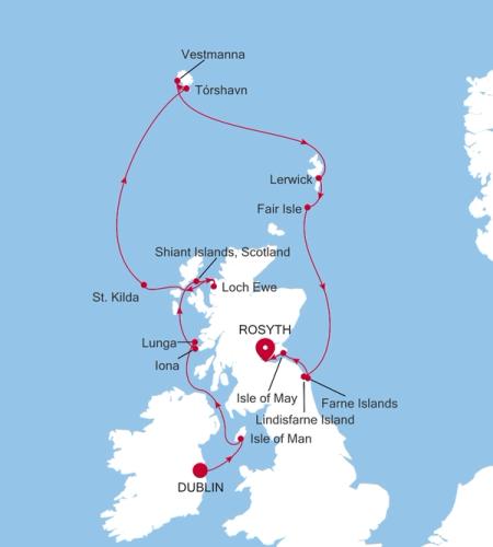 Dublin a Rosyth (Edinburgh), Scotland