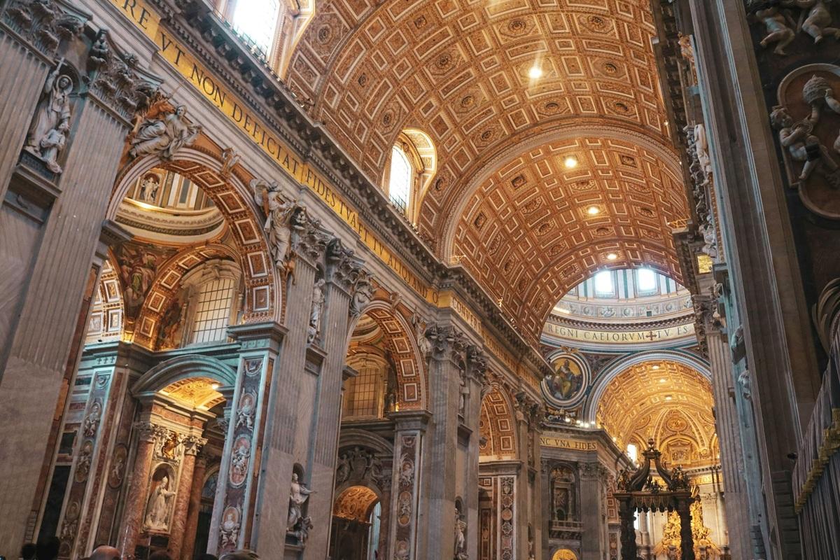 Hidden St.Peter's with Cupola and Rome Panorama