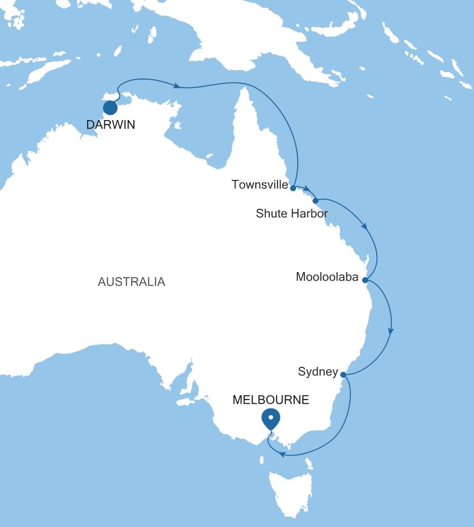 DARWIN TO MELBOURNE