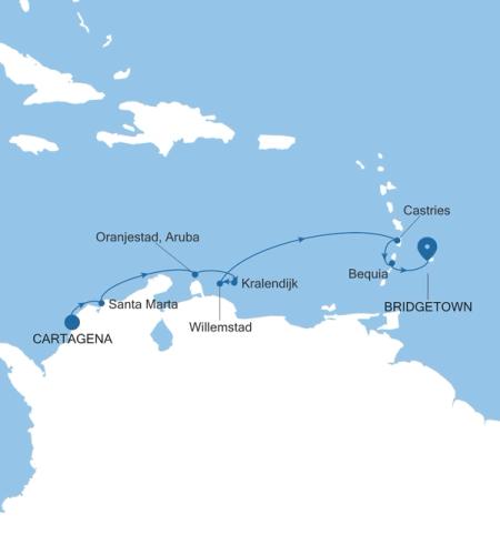 Cartagena a Bridgetown