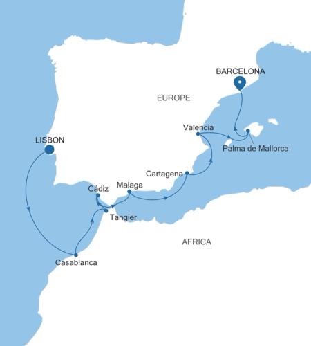 Lisbon a Barcelona