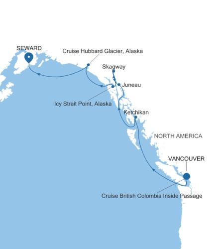 Vancouver nach Seward (Anchorage, Alaska)