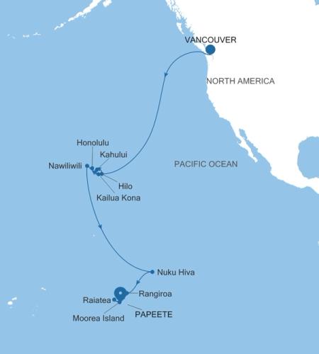Vancouver to Papeete (Tahiti)