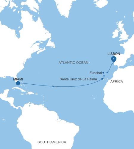 Miami, FL to Lisbon
