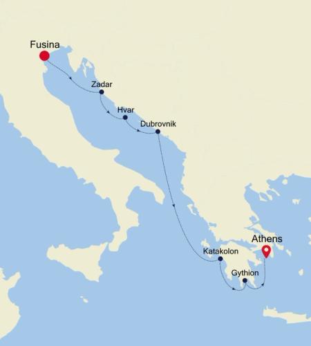 Fusina (Venice) to Athens (Piraeus)