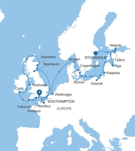 Stockholm to Southampton