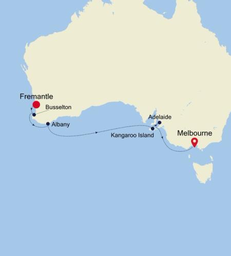 Fremantle (Perth), Western Australia to Melbourne