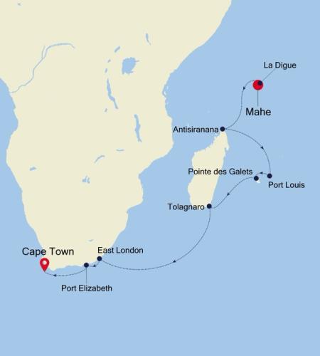 Mahe to Cape Town