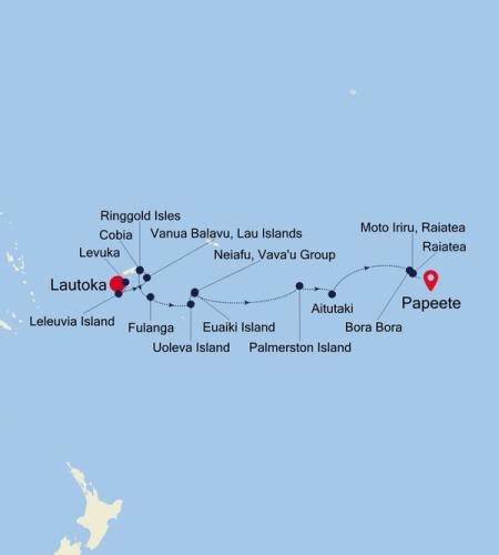 Lautoka nach Papeete (Tahiti)
