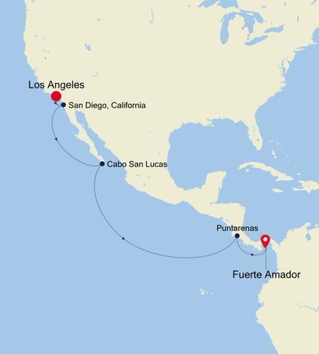Los Angeles, California to Fuerte Amador (Panama City)