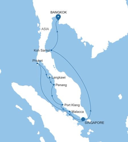 Singapore to Bangkok (Laem Chabang) 