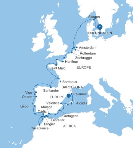 Barcelona a Copenhagen